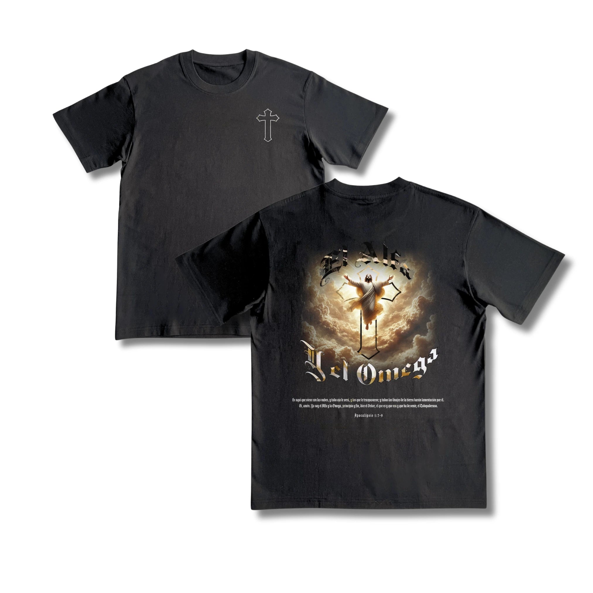 PLAYERA 'EL ALFA Y EL OMEGA' (HOMBRE)
